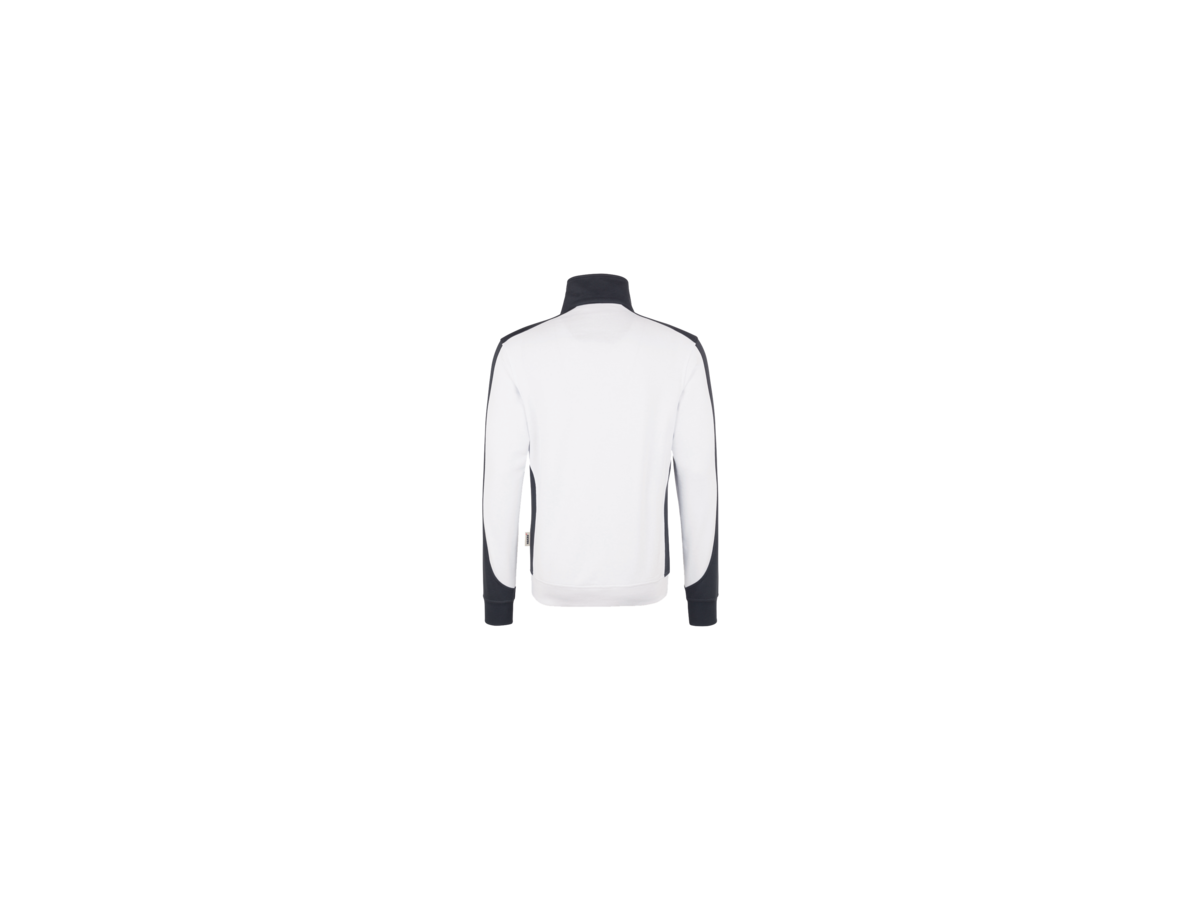 Zip-Sweatsh. Co. Perf. 2XL weiss/anth. - 50% Baumwolle, 50% Polyester, 300 g/m²