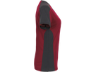 Damen-V-Shirt Co. Perf. 4XL weinrot/anth - 50% Baumwolle, 50% Polyester, 160 g/m²