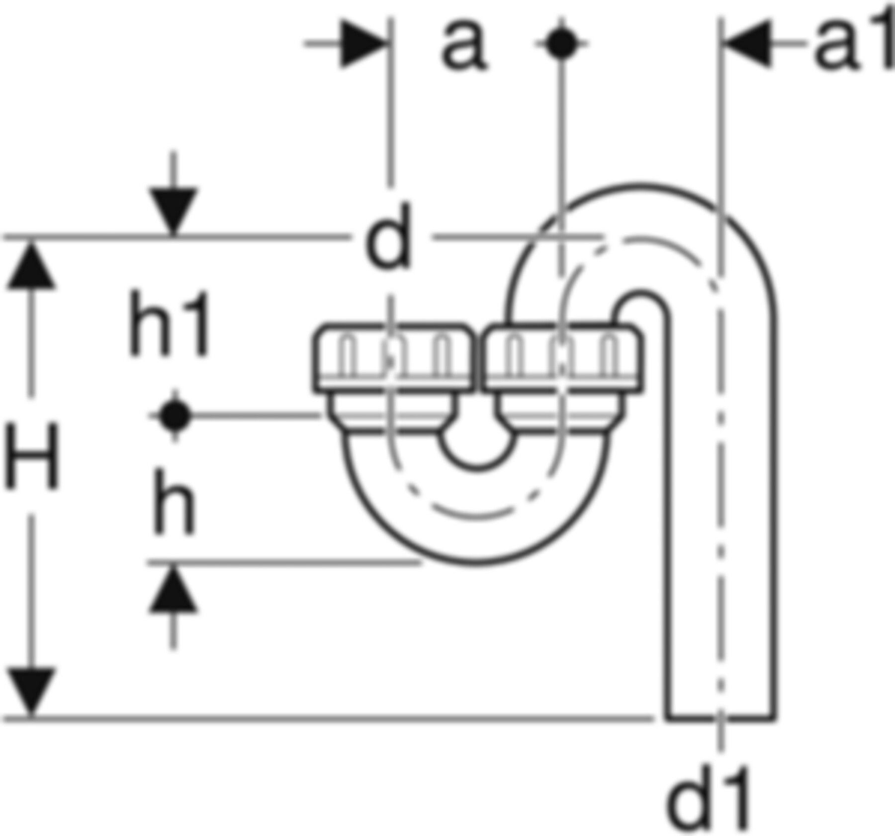 Geberit PE Sifon, senkrecht/senkrecht