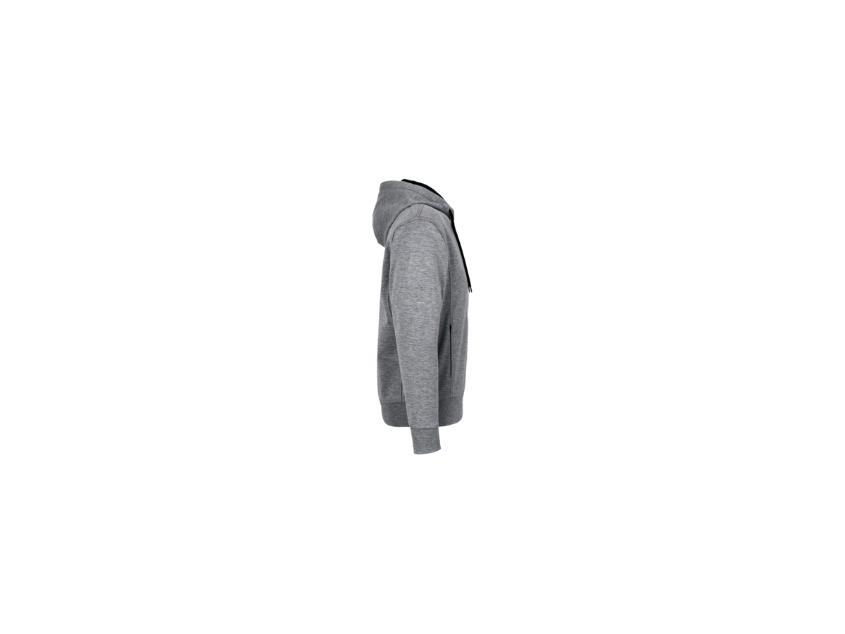Kapuzenjacke Bonded S grau meliert/tinte - 75% Polyester, 25% Baumwolle