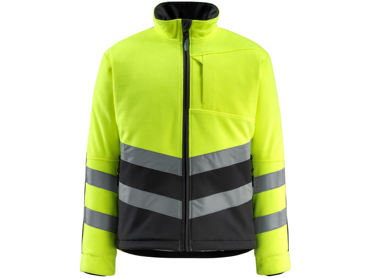 Fleecejacke Sheffield Gr. L - hi-vis gelb/schwarz