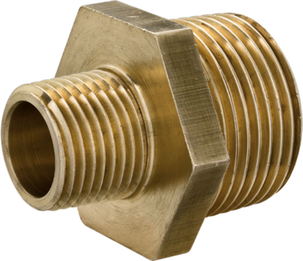 Doppelnippel reduziert - Messing