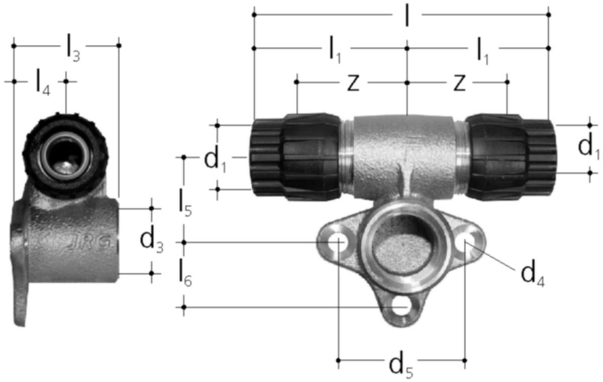 Sanipex MT-Armatur Anschluss, doppelt