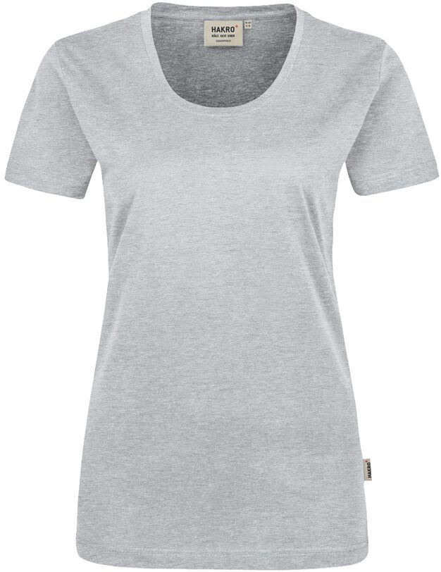 Klassisches T-Shirt mit femininem Rund- - hals-Ausschnitt. 100 % Baumw. Gr. XS-3XL
