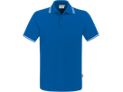 Poloshirt Twin-Stripe L royalblau/weiss - 100% Baumwolle