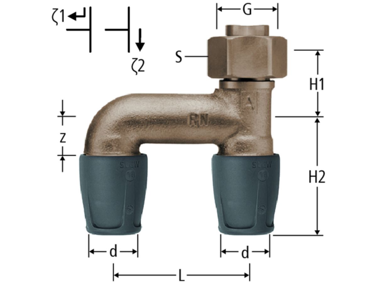 Optiflex-Profix Verteilstück m.l.Mutter