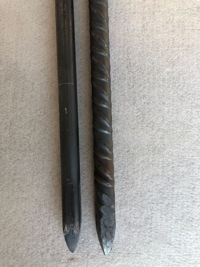 Absteckeisen - Handgeschmiedete Spitze 4-kant