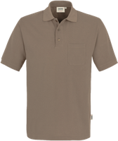 Pocket-Poloshirt Perf. Gr. XL, nougat - 50% Baumwolle, 50% Polyester