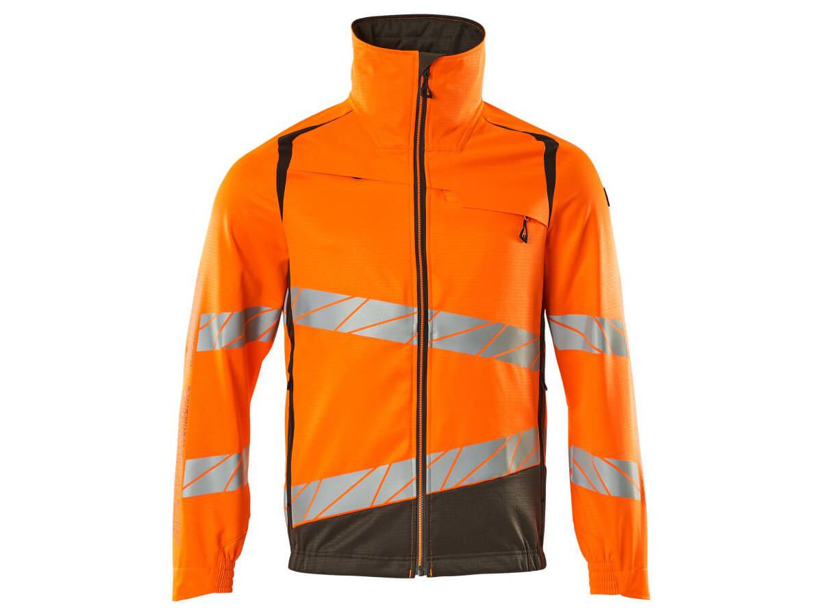 Jacke mit Stretch Zones, Gr. 4XL - hi-vis orange/dunkelanthrazit