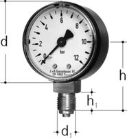 Manometer JRG - Anschluss unten