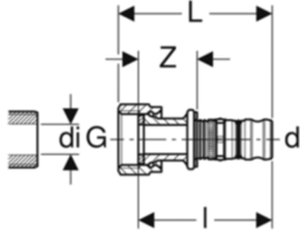 Geberit Mepla-Übergangsverschr.20-11/8"