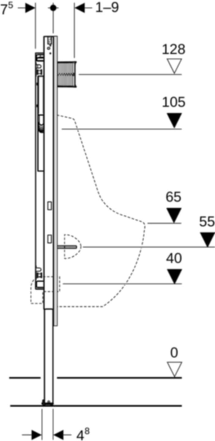 Duofix Urinal-Element, Standard 1" - Typ 144