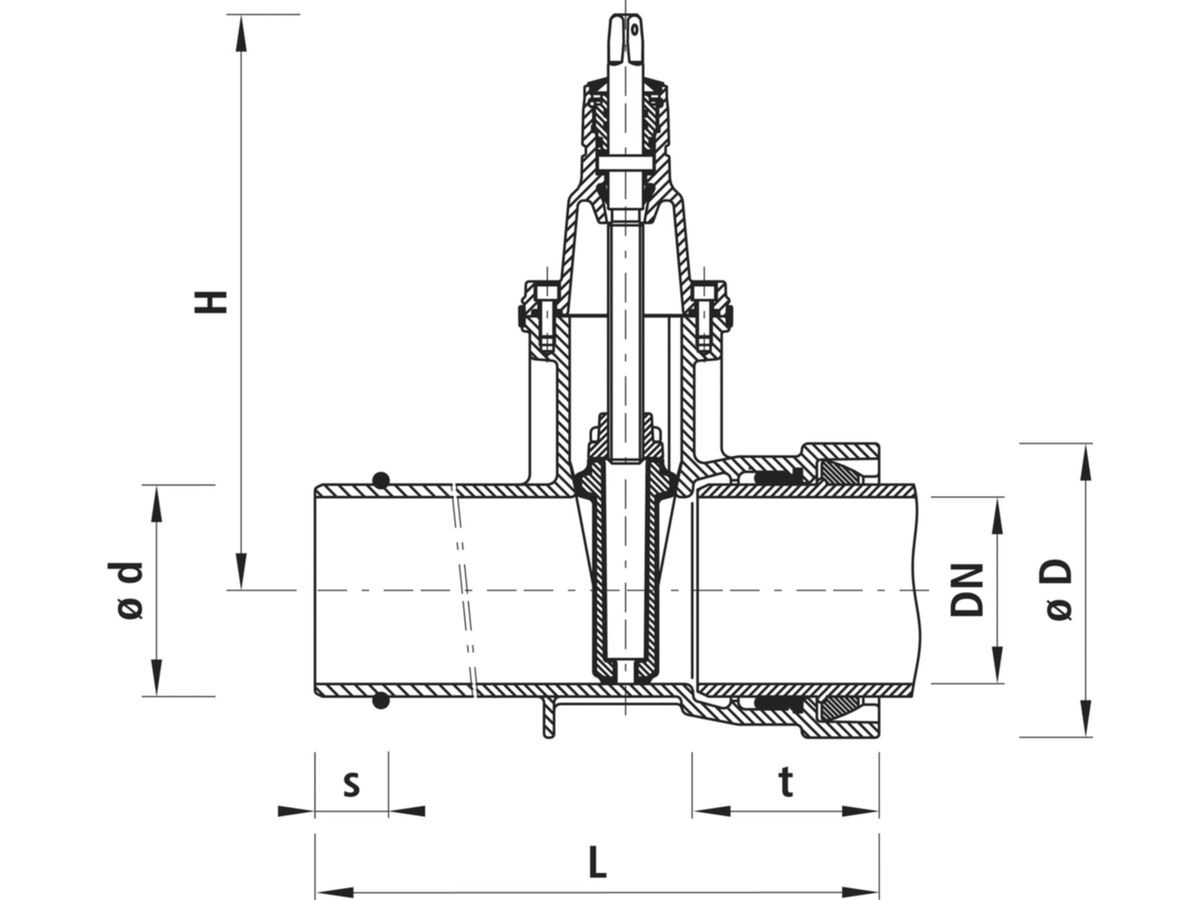 Spitzend-/Steckmuffen-Schieber BLS - 4029