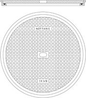 Schachtabdeckung Fig. 20P, 10kN - mit Pickelloch