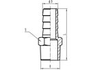 rostfr. Schlauchtülle 1/2"- 14 mm