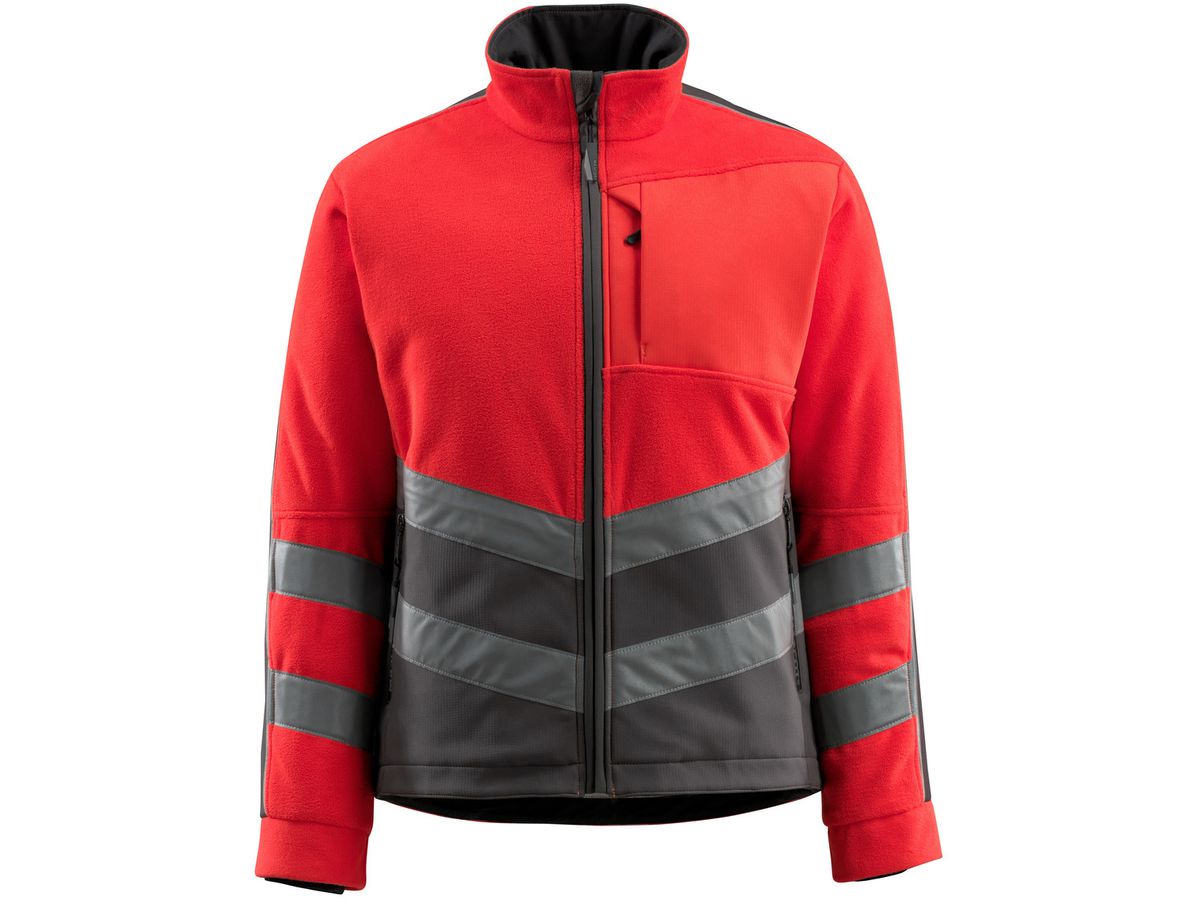 Fleecejacke Sheffield Gr. 3XL - hi-vis rot/dunkelanthrazit