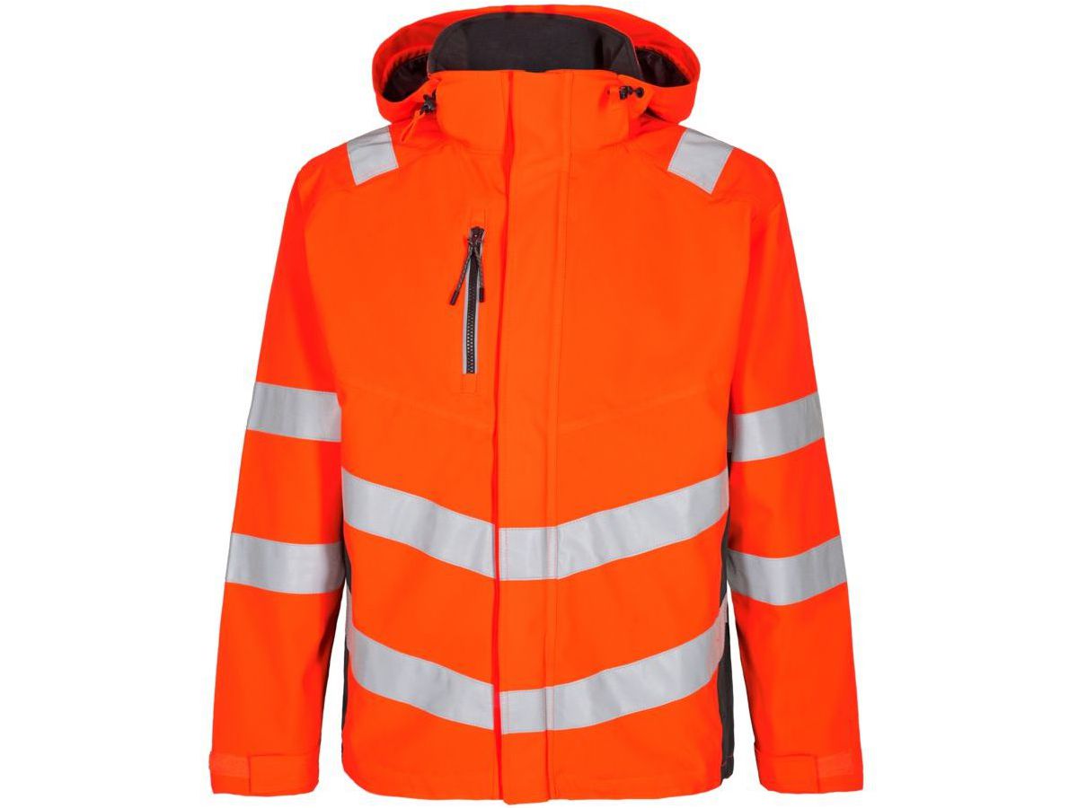 Safety Shell Jacke Gr. L - Orange/Anthrazit Grau