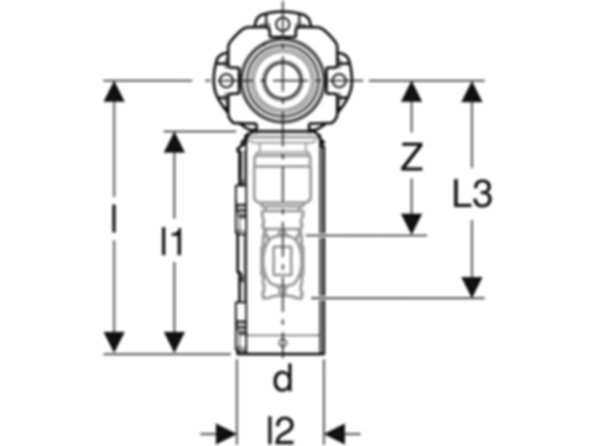 Anschlussdosen 90° mit MasterFix - GEBERIT FlowFit