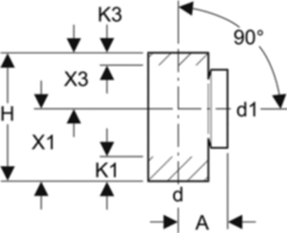 Geberit PE Putzstück 90° - Verschlusskappe PP