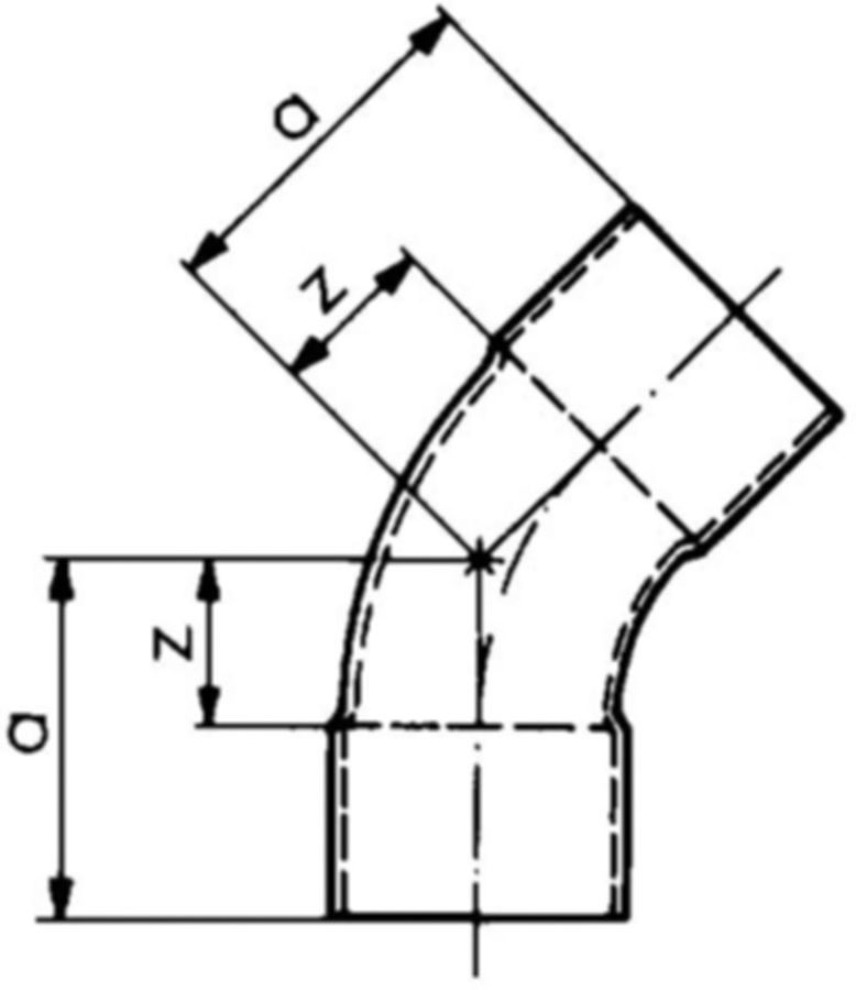 Bogen 45° Nr. 7041, aussen-aussen - Lötfittings