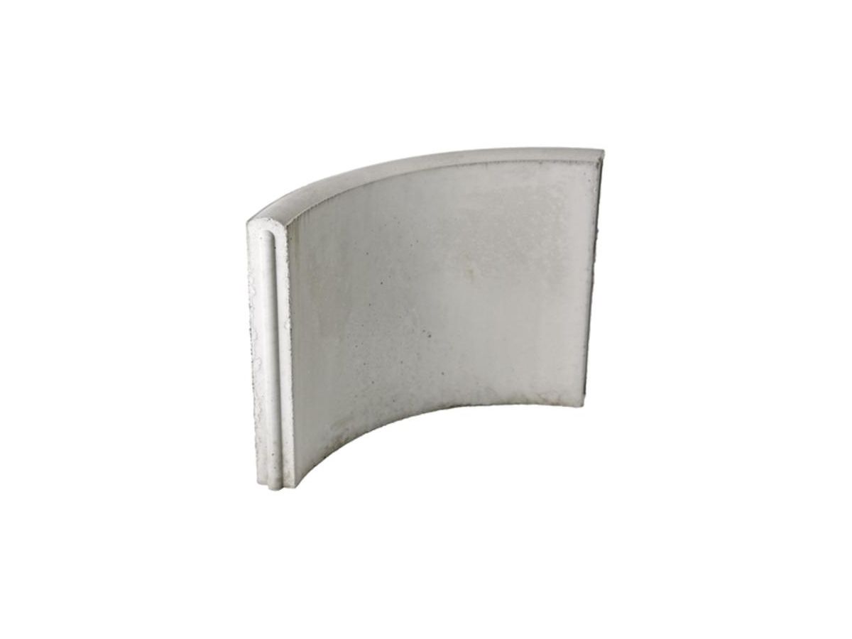 Bogenstück Stellriemen R = 25, 90° - mit Nut und Kamm, gegossen, L= 45.5cm