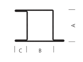 Profilstahlrohr Forster Nr.  35.855 - 60/50/22/20/2 mm