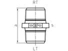 Doppelnippel r/l +GF+ 281 verzinkt
