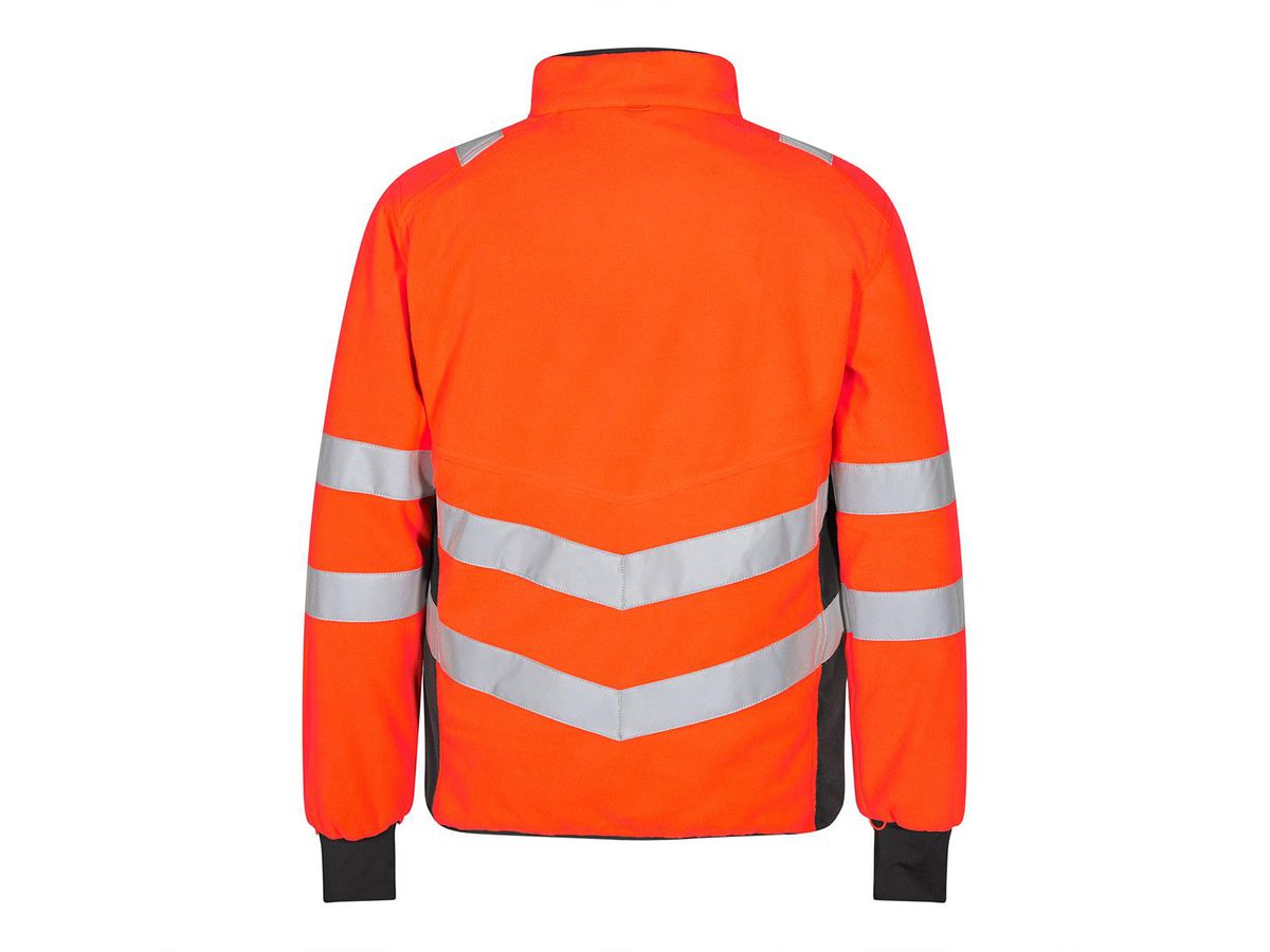 Safety Fleece Jacke Gr. L - Orange/Anthrazit Grau