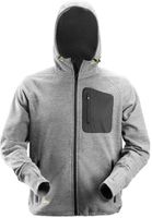 Flexi Work Fleece Hoodie, Gr. 2XL - grau/schwarz, 100% PES, 210 g/m²
