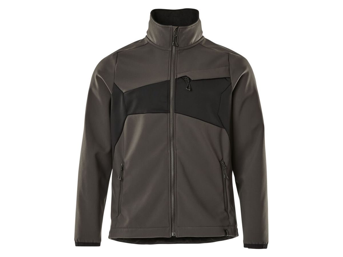 Soft Shell Jacke, Gr. XS - dunkelanthrazit/schwarz, 100% PES