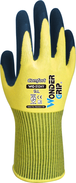 Wonder Grip Comfort Handschuh - hi-vis gelb
