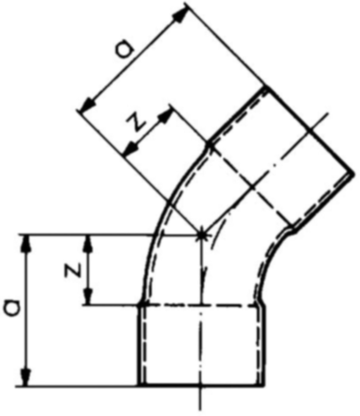 Bogen 45° Nr. 7041, aussen-aussen - Lötfittings