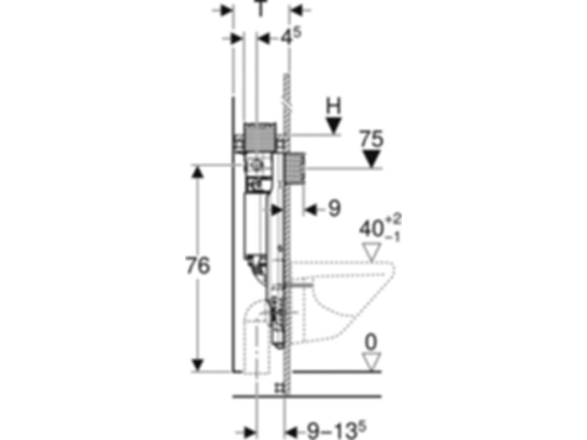 Geberit GIS-Wand-WC-Element - für Zweistückanlagen