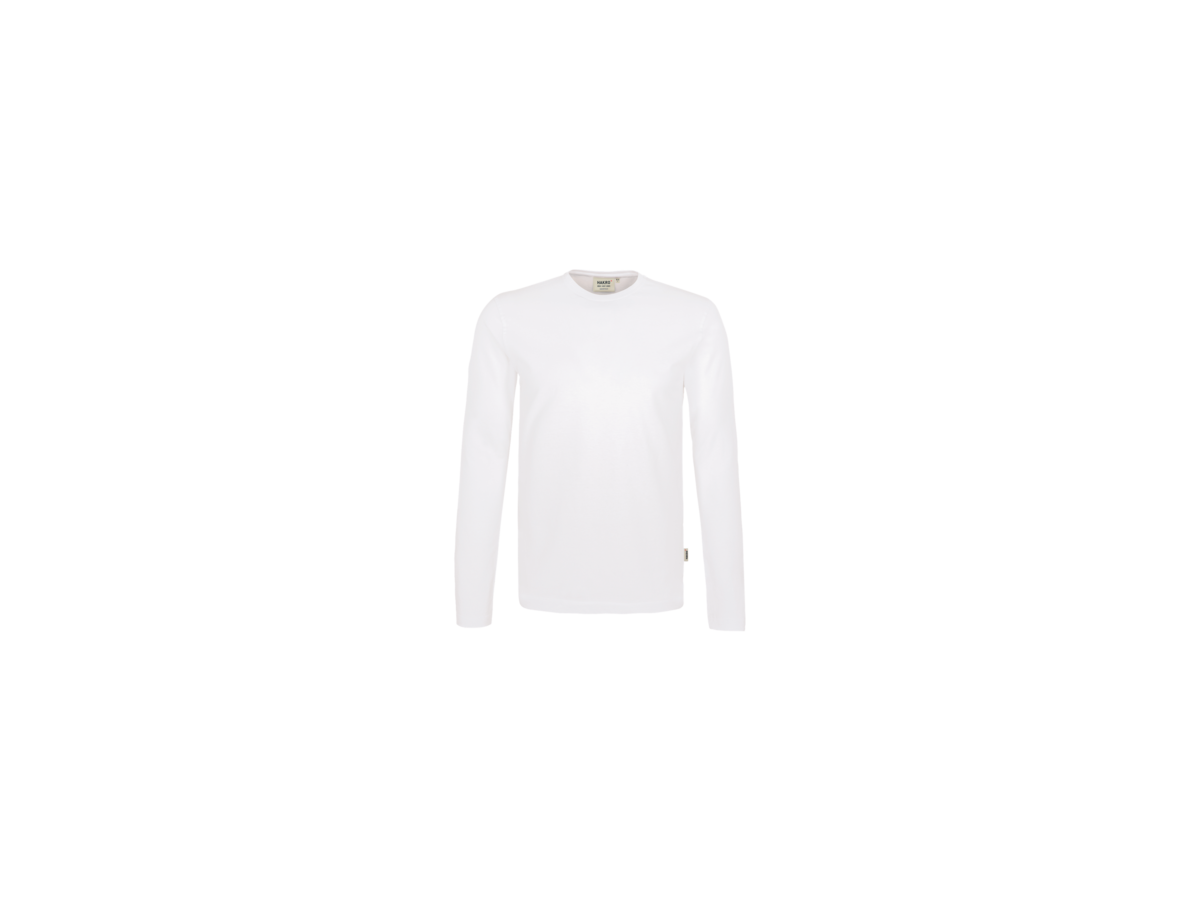 Longsleeve Heavy Gr. L, weiss - 100% Baumwolle, 185 g/m²