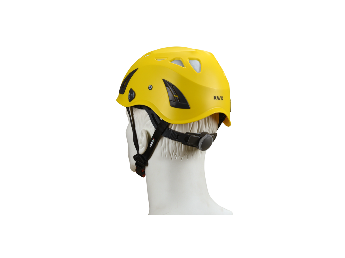 Kask-Helm Plasma AQ, gelb - mit Verstellrad, EN 397 Kat. II