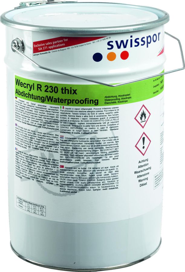 WestWood Wecryl R 230 thix PMMA RAL 7035 - Flüssigkunststoff, vliesarm. Abdichtung