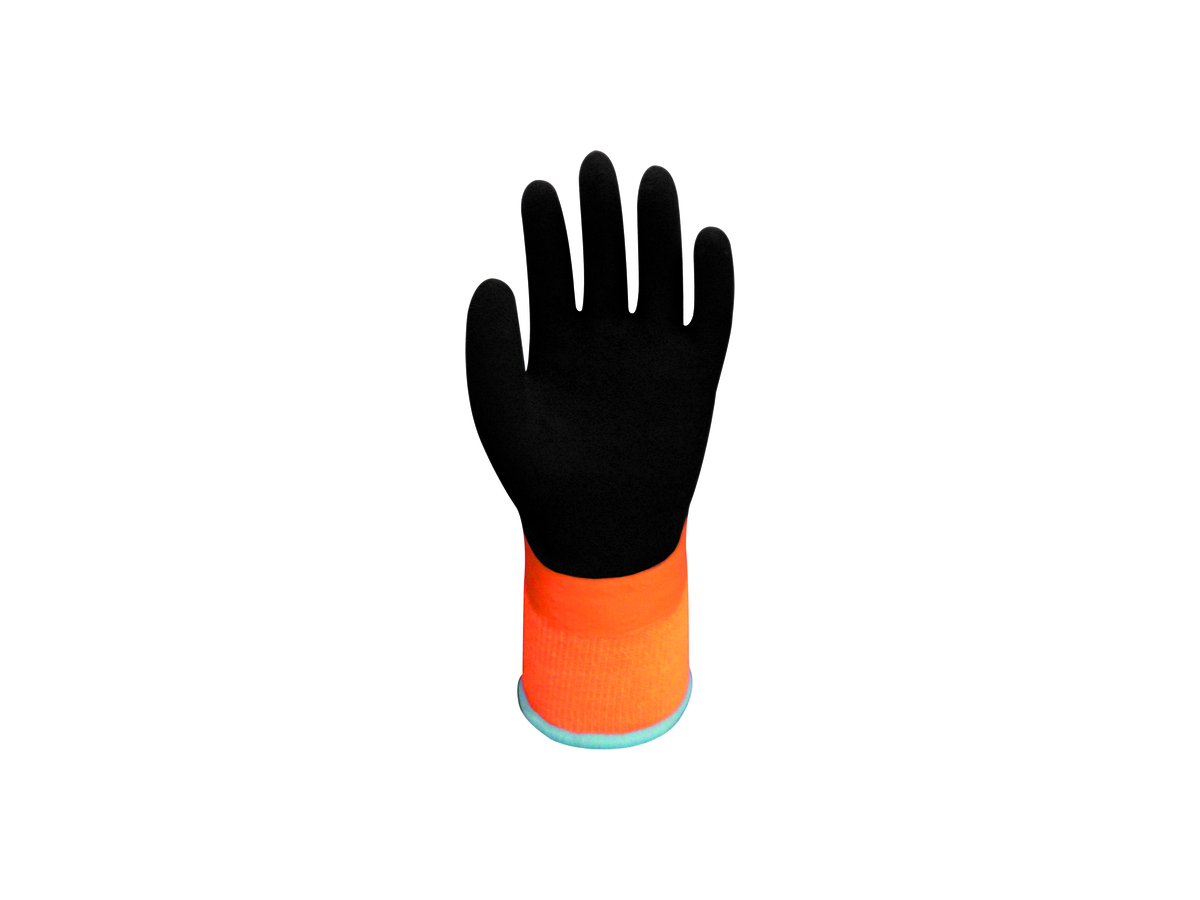 Wonder Grip Thermo Plus Handschuh Gr. L - braun/orange, wasserdicht, 23 cm lang