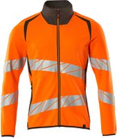 Sweatshirt mit Reissverschluss, Gr. 2XL - hi-vis orange/dunkelanthrazit