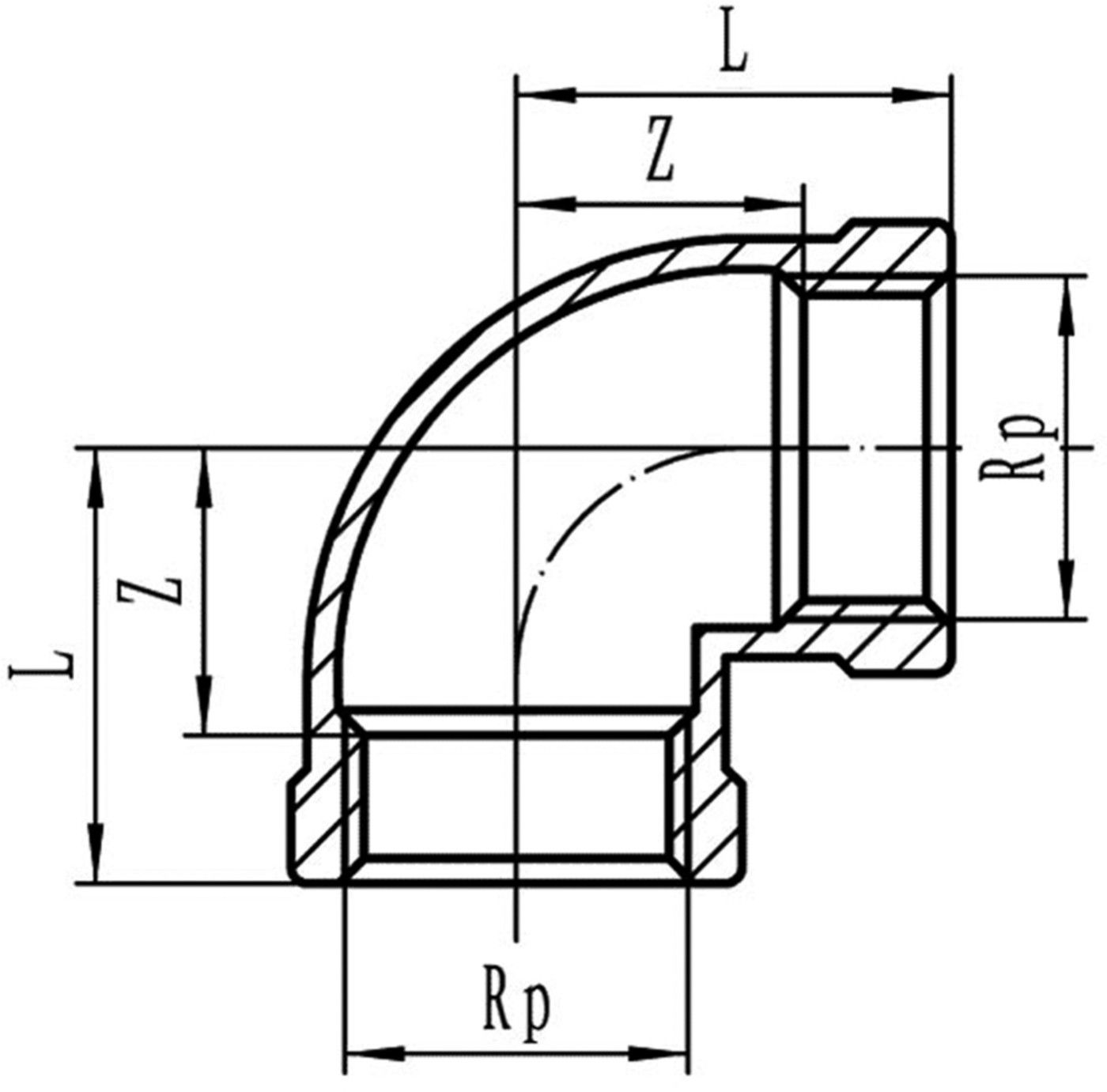 Winkel 90° Nr.  90 rostfrei