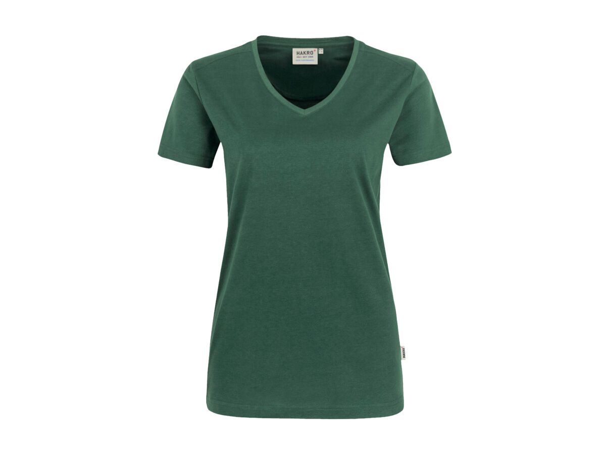 Damen V-Shirt Mikralinar PRO, Gr. XS - hp tanne