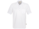 Pocket-Poloshirt Perf. Gr. XL, weiss - 50% Baumwolle, 50% Polyester, 200 g/m²