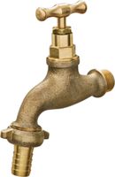 Auslaufventil mit Schlauchverschraubung - Me/ungeschliffen Knebelgriff 1/2" PN 10