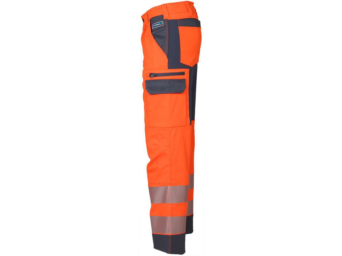 Warnschutz-Bundhose Gr. 58 - EXTENSO REFLEX, leuchtorange/grau