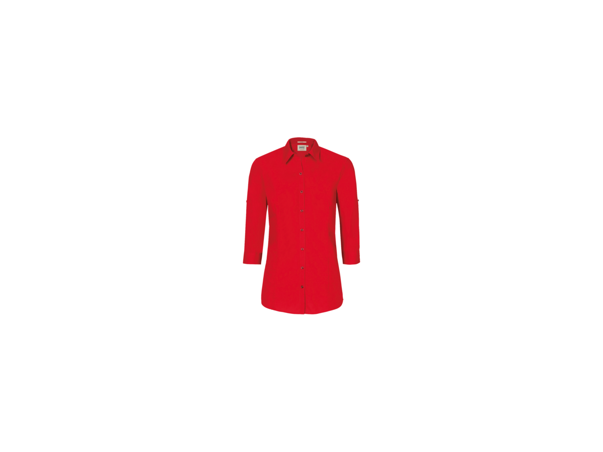 Bluse Vario-¾-Arm Perf. Gr. 2XL, rot - 50% Baumwolle, 50% Polyester, 120 g/m²