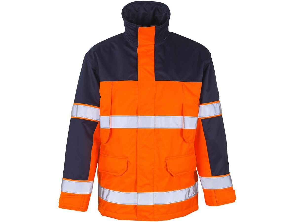 Savona Winter Arbeitsjacke Grösse 3XL - orange/marine, 100% Polyester 240 g/m²