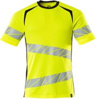 T-Shirt Premium zweifarbig, Gr. 2XLO - hi-vis gelb/schwarz