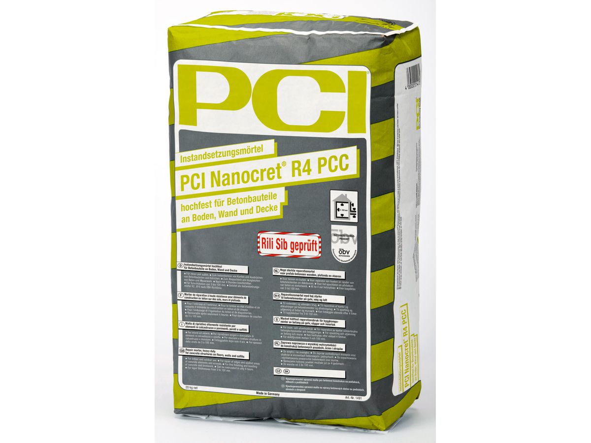PCI Nanocret R4 PCC à 25 kg - Hochfester Instandsetzungsmörtel, grau