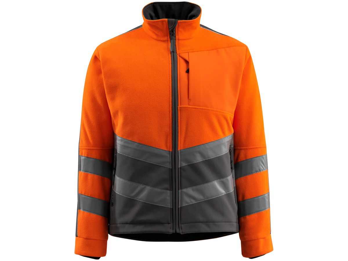 Fleecejacke Sheffield Gr. L - hi-vis orange/dunkelanthrazit