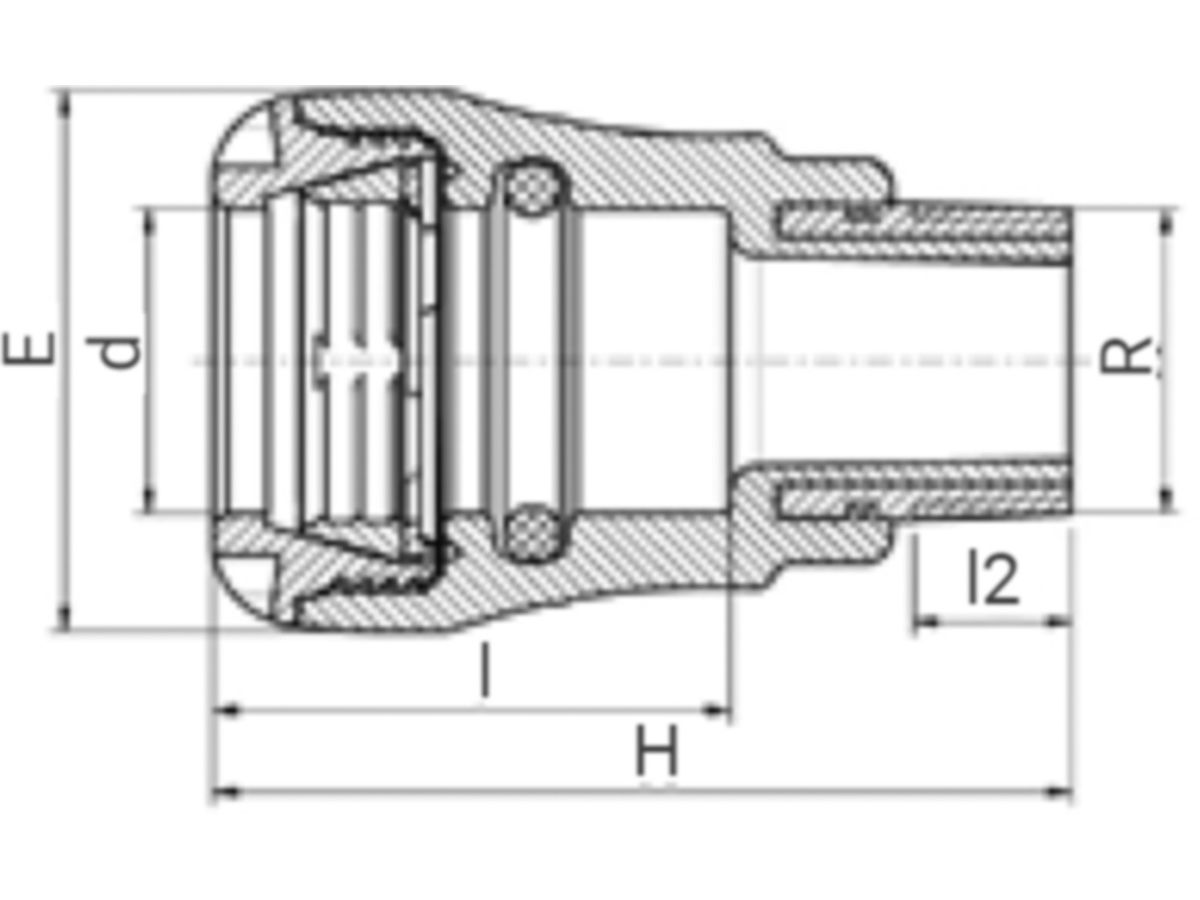 Anschlussverschraubungen PLASSON mit AG - Typ 1072, auf Messing