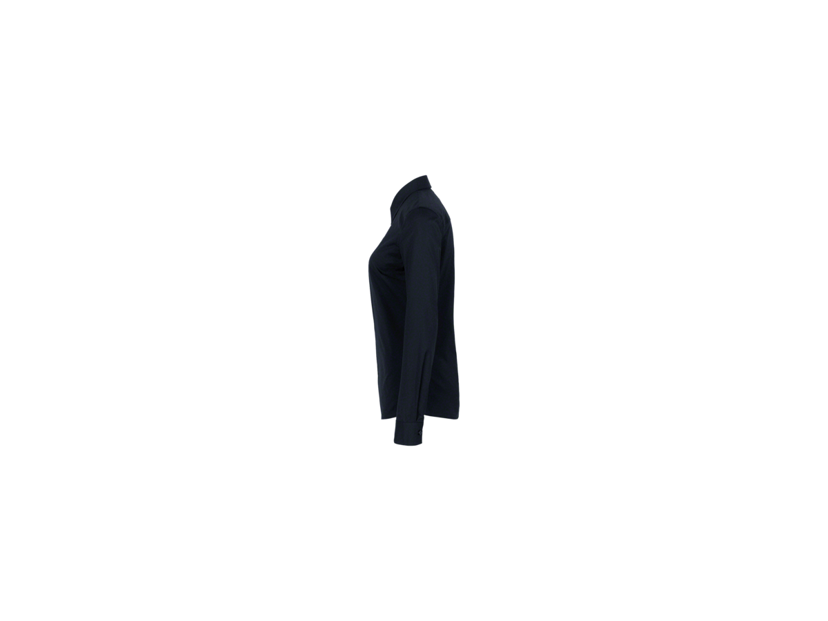 Bluse 1/1-Arm Perf. Gr. XL, schwarz - 50% Baumwolle, 50% Polyester